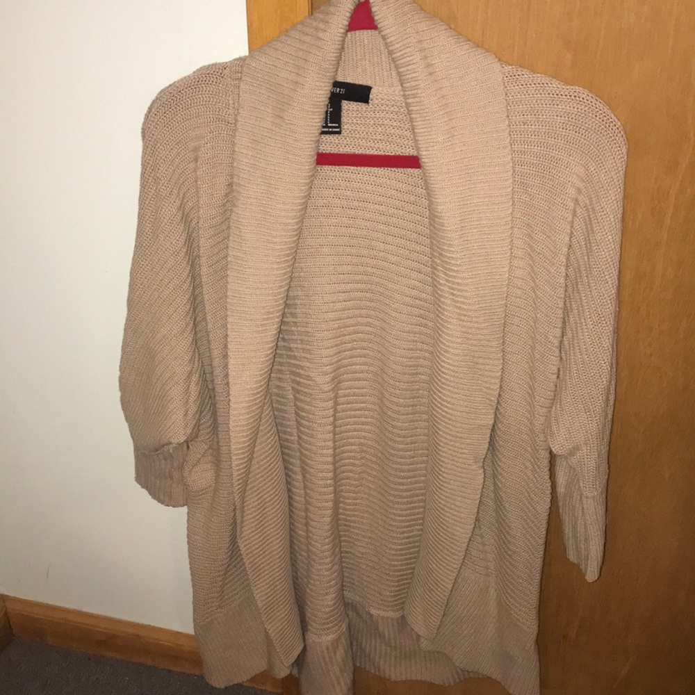 Tan cardigan